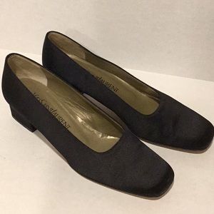 YVES SAINT LAURENT Black Satin Shoe